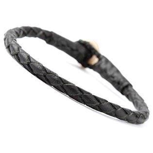 BeChristensen ABBA Håndflettet Samer Armbånd i sort, S (16-17 cm)