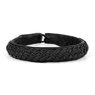 BeChristensen Noa Håndflettet Samer Armbånd i sort med black wire, 17 cm