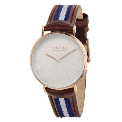 Career rosa forgyldt rustfri stål Quartz Unisex ur fra Axcent of Scandinavia, IX5720R-09