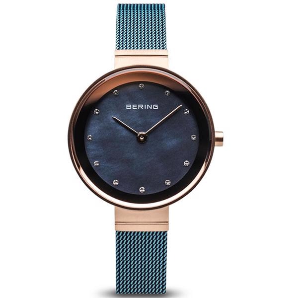 Classic Rosaforgyldt rustfri stål Batteridrevet quartz Dame ur fra Bering, 10128-368