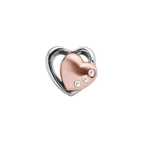 Christina, Hearts 2-tone rosa forgyldt køb det billigst hos Guldsmykket.dk her
