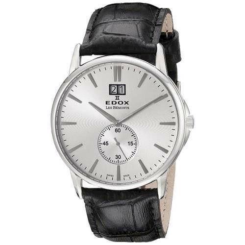 Les Bémonts blank rustfri stål Herre ur fra Edox, 64012-3-AIN