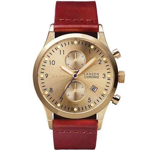 Lansen [TW61] forgyldt Quartz med chronograph Herre ur fra Triwa, LCST103CL012913*