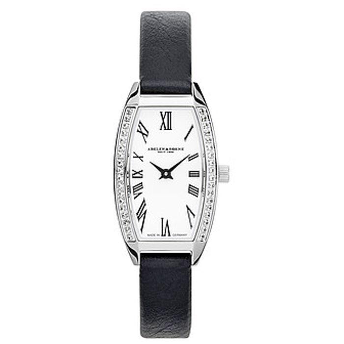 Abeler & Söhne Elegance Blank med sten swiss made quarz Ronda 762 dame ur, model AS3040