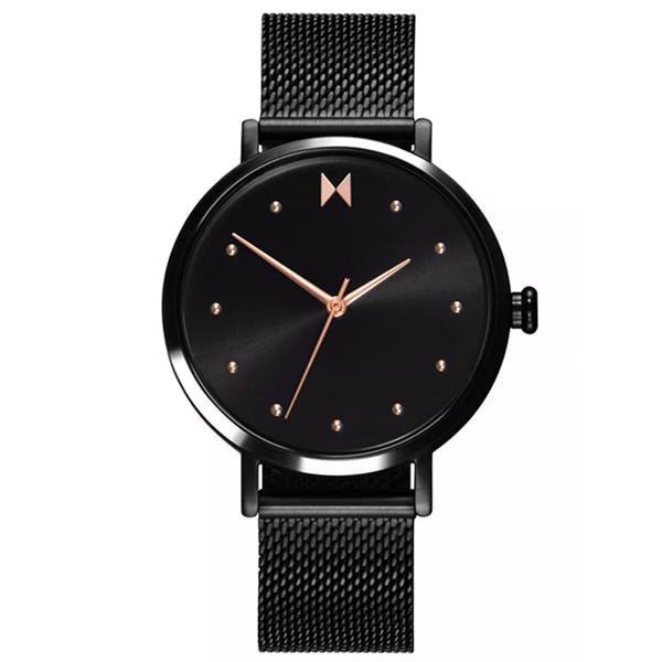 Dot 36 mm Sort rustfri stål Miyota Quartz, batteridrevet Damer ur fra MVMT, 28000033-D