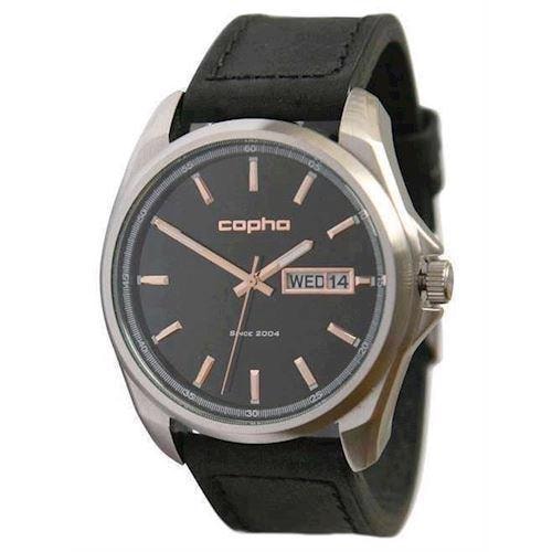 Copha Grand-Duke sort med rosa forgyldte viser herre ur, 21BCDS24