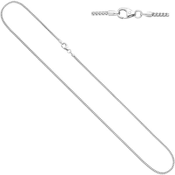 Bingo 14 kt hvidguld halskæde 1,3 mm og 50 cm