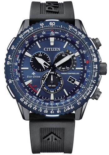 Radiocontrol Promaster  PVD coated stål Eco-Drive Quartz Herre ur fra Citizen, CB5006-02L