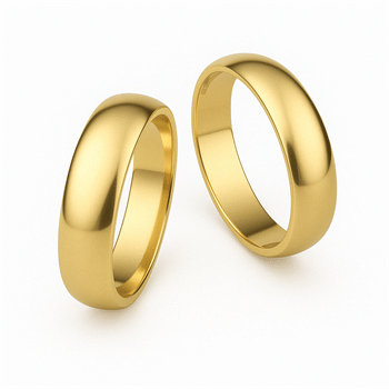 14 karat klassiske vielsesringe på 6,0 mm og valgfri overflade