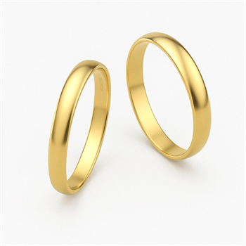 8 karat Classic by Nuran vielsesringe på 4,0 mm og valgfri overflade