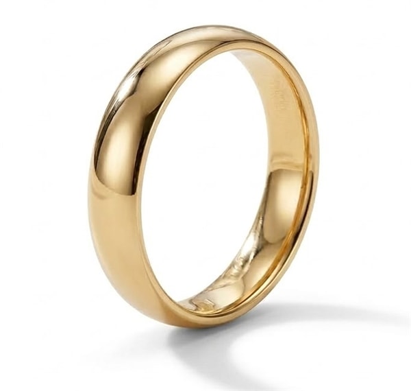 Nuran Classic 8 karat guld 5,0 mm Vielsesring herre, CN1012