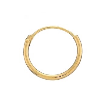 (1 stk) BNH Dame blank 8 kt rødguld Øre creol, Ø 13 mm x 1,3 mm