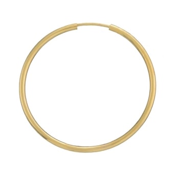 Forgyldt sterling sølv creol, Ø 30 mm x 2,5 mm - 1 STK