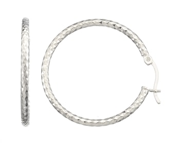 Creol diamantskåret diameter 25mm sterling sølv