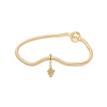 Christina Bubbles charms armbånd 16 - 23 cm forgyldt