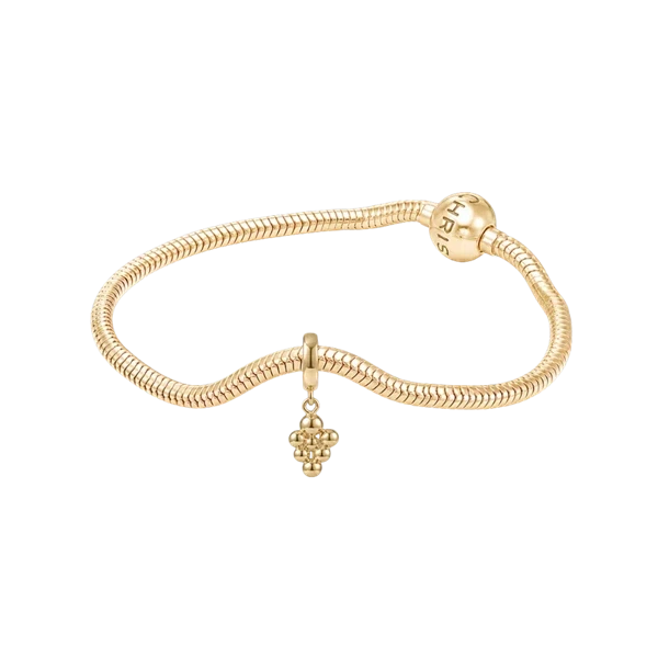 Christina Bubbles charms armbånd 16 - 23 cm forgyldt