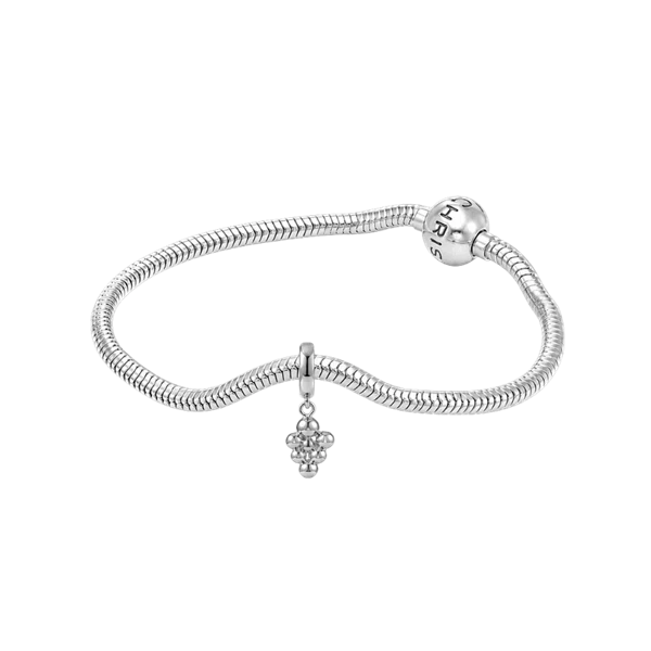 Christina Bubbles charms armbånd 16 -23 cm sølv