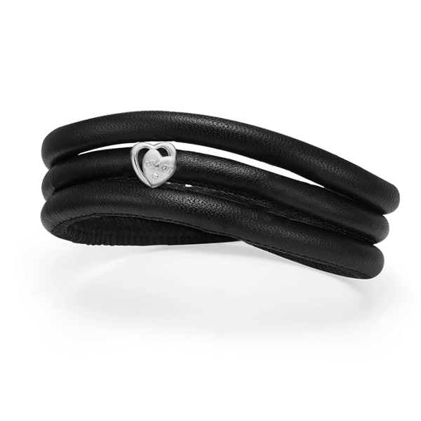 Morsdag 2023 Kampagne 6 mm læderarmbånd med hjertecharm