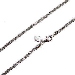 San-Link of joy DiamondCut Silver Design 925 sterling sølv kæde rhodineret, model Dia-2805