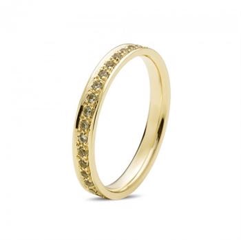 Diwa 14 kt rødguld Grøn safir alliance ring, fra Nuran