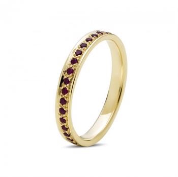 Diwa 14 kt rødguld rød rubin alliance ring, fra Nuran