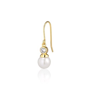 Alura Eclipse Ørering 01 med perle og zirkon