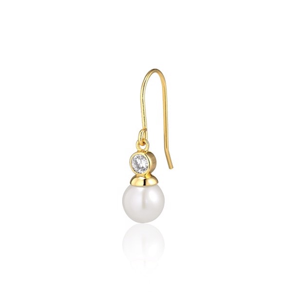 Alura Eclipse Ørering 01 med perle og zirkon