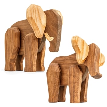 Fablewood Sæt-Mor Elefant & Far Elefant-Træfigur sammensat med magneter
