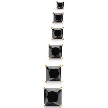 Smuk forgyldt ørestik I 3-8 mm med 4 grab med syntetisk cubic zirkonia. fra Støvring Design