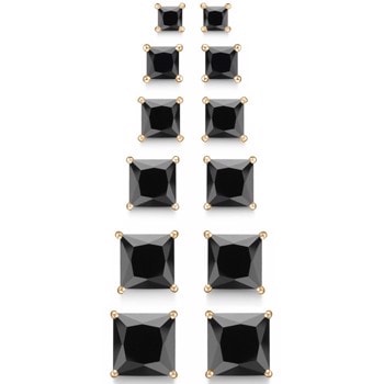 Smukke forgyldte ørestikker I 3-8 mm med 4 grab med syntetisk cubic zirkonia.  fra Støvring Design