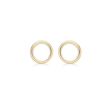 Støvring Design Sterling sølv ørestikker, cirkel med forgyldt overflade, model F10239092