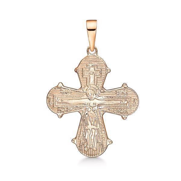 Støvring Design\'s Smukt og klassisk Dagmarkors med de originale indgraveringer, måler 19 x 21 mm