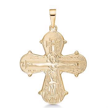 Støvring Design's Smukt og klassisk Dagmar kors med de traditionelle graveringer. Måler 25 x 23 mm