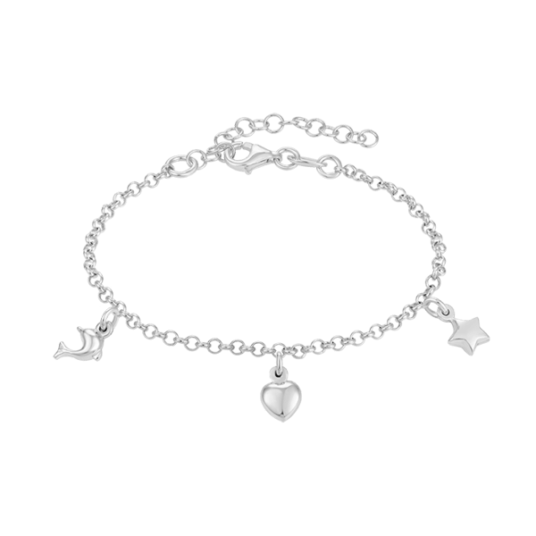 Støvring Design sterling sølv armbånd med små charms