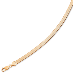 Forgyldt slange armbånd 5,4 mm bred og 21 cm lang