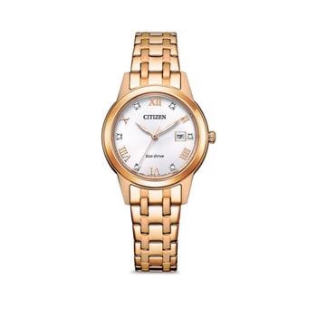 Ecodrive  forgyldt stål Eco-Drive Quartz dame ur fra Citizen, FE1243-83A
