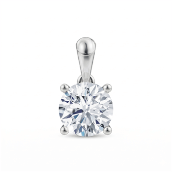 14 kt hvidguld Luxury Solitaire vedhæng med i alt 1,00 ct Labgrown diamant Top Wesselston VS2