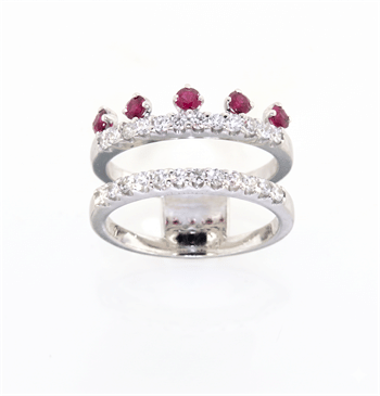 18 kt hvidgulds Margherita Ring med 0,42 ct & 0,50 ct Top Wesselton / VVS