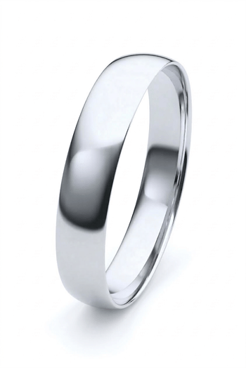 Nuran Classic 9 karat hvidguld 5,0 mm Vielsesring herre, CN1012
