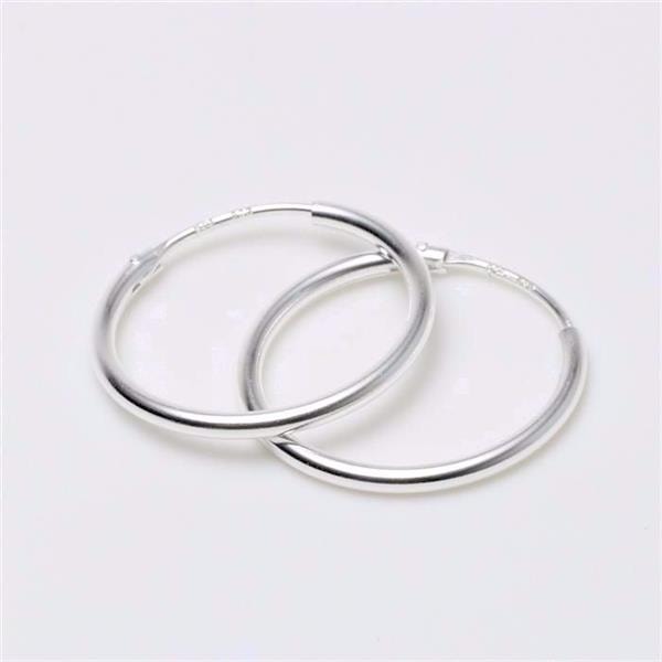 Creol sølv creol øreringe 20 mm i sterlingsølv