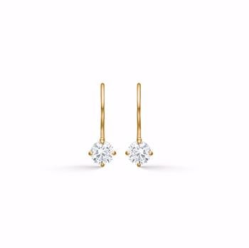 Guld & Sølv Design 8 kt guldøreringe med zirkonia