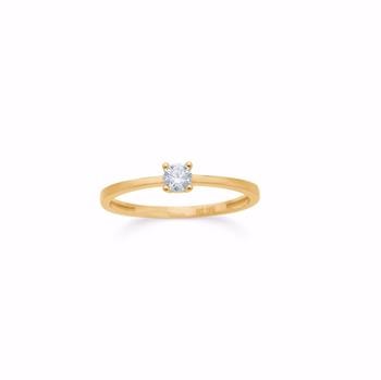 Guld & Sølv Design 8 kt guldring med zirkonia
