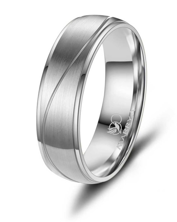 Marrya Titanium Vielsesringe med  stk 