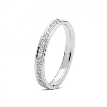 Diwa 14 kt hvidguld Diamant alliance ring, fra Nuran