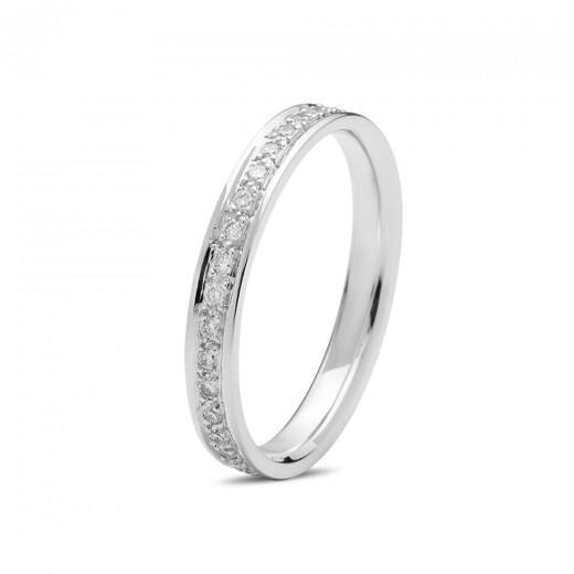 Diwa 14 kt hvidguld Diamant alliance ring, fra Nuran