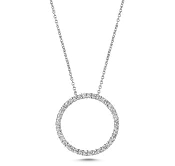 Nuran 14 kt hvidguld Ø 20 mm Cirkel Diamonds, med 38 stk 0,01 ct Wesselton / SI