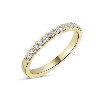 Memories by Nuran, 14 karat guld 2,25 mm ring med 13 x 0,02 ct brillanter, ialt 0,26 ct