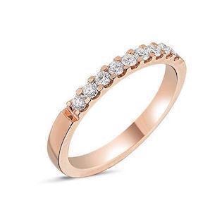 Memories by Nuran, 14 karat rosaguld 2,5 mm ring med 9 x 0,03 ct brillanter, ialt 0,27 ct