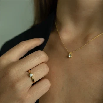 Dame ring, 8k guld m/0,25ct Labgrown , fra Aagaard