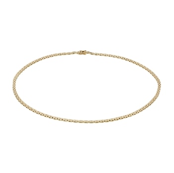 Murstens 14 karat massiv guld halskæde, 42 cm og 3 rækker (3,0 mm)
